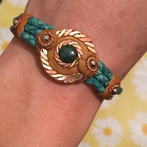 ☮️ 2/$8 Handcrafted braided leather bracelet.